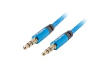 Lanberg 3.5mm към 3.5mm кабел 3 метра син Lanberg 3.5mm към 3.5mm кабел 3 метра син