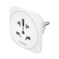 Универсален адаптер Hama Travel Adapter тип E и F бял