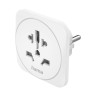 Универсален адаптер Hama Travel Adapter тип E и F бял артикул HAMA-223462