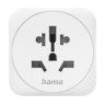 Универсален адаптер Hama Travel Adapter тип E и F бял артикул HAMA-223462