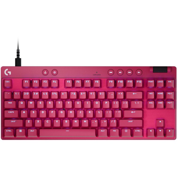 Logitech G Pro X RAPID TKL Magnetic Analog switches геймърска клавиатура розова артикул 920-013253