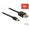 Delock MiniDisplayPort M към DisplayPort M кабел 2 метра артикул DELOCK-84928
