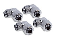 Alphacool Eiszapfen 13/10mm compression fitting 90° rotatable G1/4 - 4pcs Set Chrome
