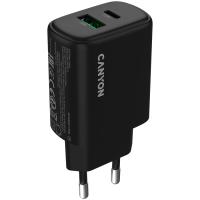 Canyon OnCharge 250 25W 1xPD 1xQC зарядно устройство черен Canyon OnCharge 250 25W 1xPD 1xQC зарядно устройство черен
