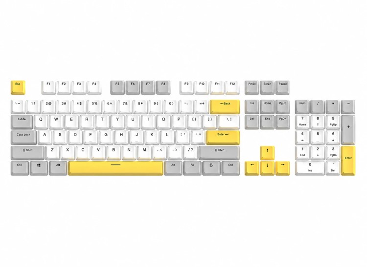 Marvo Custom Keycap Set PBT MARVO-KP-04-YL капачки за клавиатура бял артикул MARVO-KP-04-YL