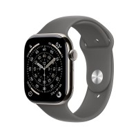 Часовник Apple Watch S11 Cellular 42mm Natural Titanium Case with Stone Grey Sport Band - M/L