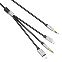 Earldom ET-AUX09 3.5mm към Lightning, Type-C, 3.5mm кабел 1.2 метра