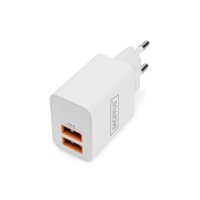 Digitus Захранващ адаптер, 2x USB-А, 15.5W, бял DA-10061