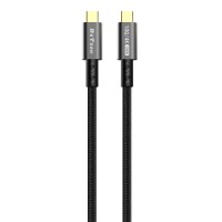 DeTech DE-C-C USB Type C към USB Type C 100W кабел 1 метър черен DeTech DE-C-C USB Type C към USB Type C 100W кабел 1 метър черен