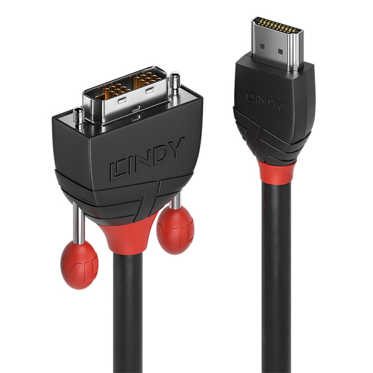 LINDY HDMI към DVI-D кабел, M/M, черен Line, черен, 3.0 м LNY-36273 артикул LNY-36273 LINDY HDMI към DVI-D кабел, M/M, черен Line, черен, 3.0 м LNY-36273 артикул LNY-36273