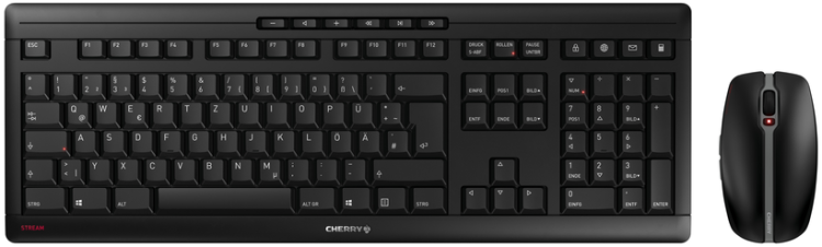 Cherry KEY JD 8560EU 2 комплект клавиатура и мишка черен артикул CHERRY-KEY-JD-8560EU-2 Cherry KEY JD 8560EU 2 комплект клавиатура и мишка черен артикул CHERRY-KEY-JD-8560EU-2