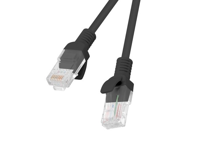 Lanberg patch cable CAT.5E 0.25m black пач кабел Lanberg patch cable CAT.5E 10.0m black пач кабел артикул PCU5-10CC-1000-BK