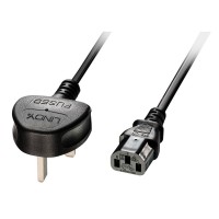 LINDY Захранващ кабел, UK 3 Pin към C13, 2.0 м LNY-30433