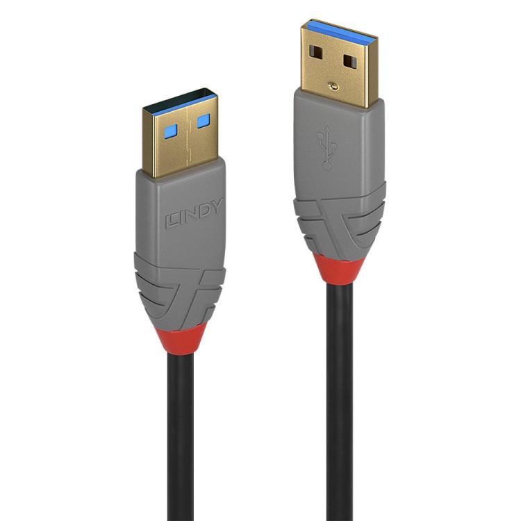 LINDY Кабел USB 3.2, Type A-A, M/M, Anthra Line, черен, 3.0 м LNY-36753 артикул LNY-36753
