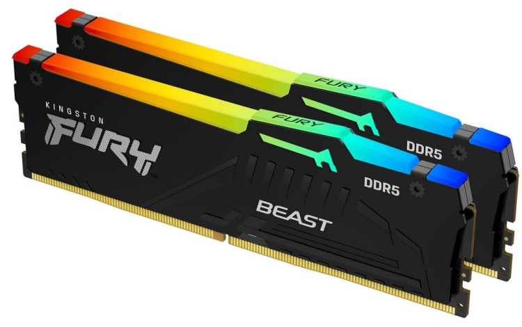 Kingston FURY Beast RGB 32GB DDR5 4800MHz памет Kingston FURY Beast RGB 64GB DDR5 6400MHz памет артикул KF564C32BBEAK2-64