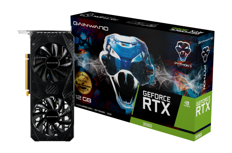 Gainward RTX 3060 Python II OC 12GB GDDR6 видеокарта артикул NE63060U19K9-PG190V