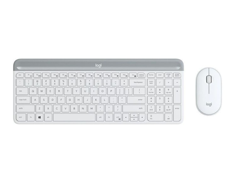 Logitech MK470 комплект безжична клавиатура + мишка бял артикул 920-009205 Logitech MK470 комплект безжична клавиатура + мишка бял артикул 920-009205