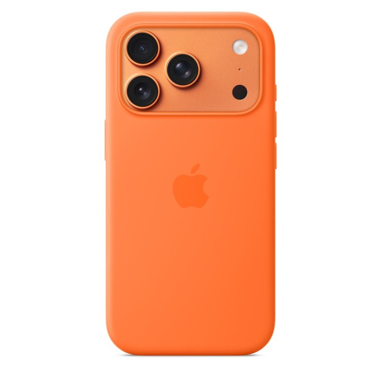 Apple iPhone 17 Pro Silicone Case with MagSafe - Orange силиконов гръб артикул mgfe4zm/a Apple iPhone 17 Pro Silicone Case with MagSafe - Orange силиконов гръб артикул mgfe4zm/a