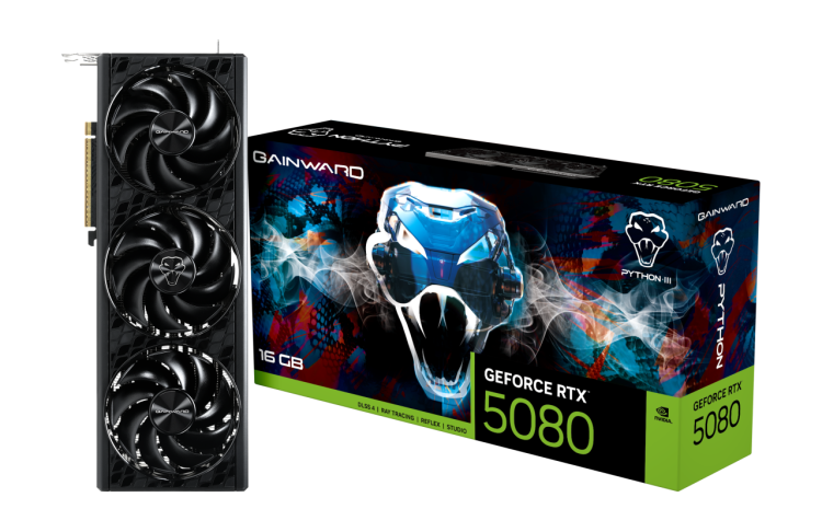 Gainward RTX 5080 Python III 16GB GDDR7 видеокарта артикул NE75080019T2-GB2035T
