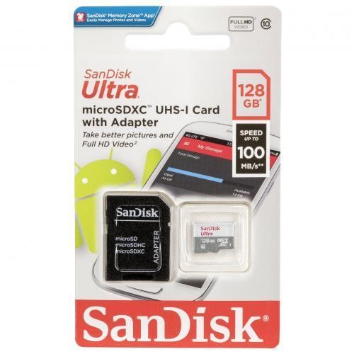 SanDisk Ultra MicroSDHC 128GB карта памет артикул SDSQUNR-0128G-GN3MA