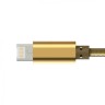 USB към micro USB/Lightning за iPhone 1 метър златист артикул 14490