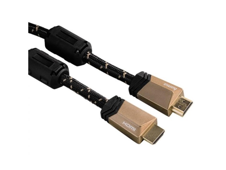 HAMA HDMI МЪЖКО HDMI МЪЖКО 3 М ФЕРИТ ПОЗЛАТЕНИ КОНЕКТОРИ артикул HAMA-122211/122125