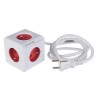 Allocacoc PowerCube Extended 1300RD разклонител 5 гнезда с кабел червен артикул 1300RD-DEEXPC