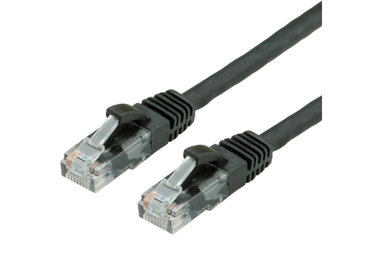 Мрежови кабел UTP Patch Cord Cat.6a 20.0 метра черен Roline артикул 21.99.1469