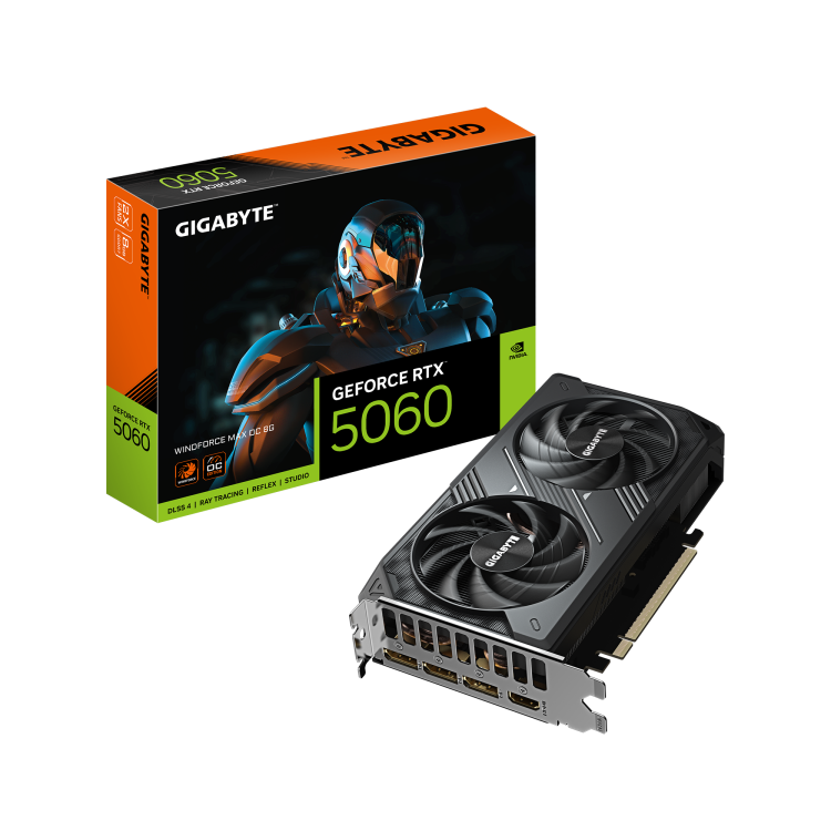 Gigabyte RTX 5060 WINDFORCE MAX OC 8GB GDDR7 видео карта артикул GV-N5060WF2MAX OC-8GD