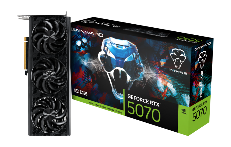 Gainward RTX 5070 Python III 12GB GDDR7 видео карта артикул NE75070019K9-GB2050T
