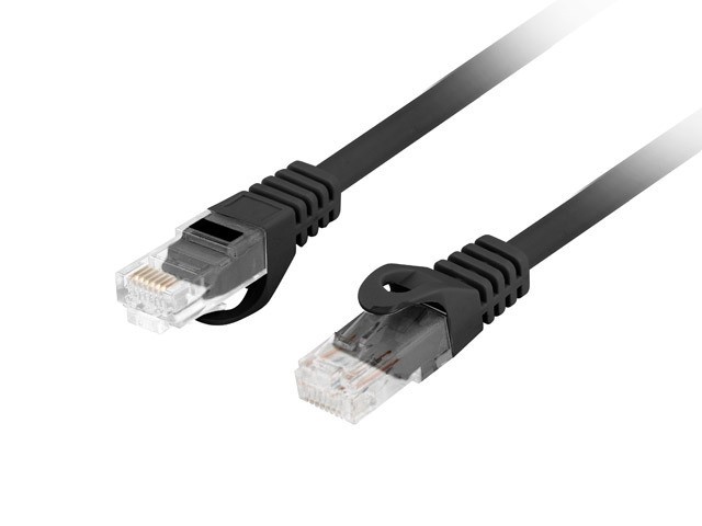 мрежови кабел U/UTP Patch кабел Cat.6А 0.25 метра черен артикул PCU6-10CU-0025-BK