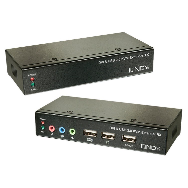LINDY DVI-D Single Link, USB & Audio KVM екстендър, Cat. 6, 50.0 м LNY-39377 артикул LNY-39377