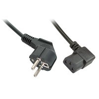 LINDY Захранващ кабел, Schuko към C13, ъглов, 2.0 м LNY-30345
