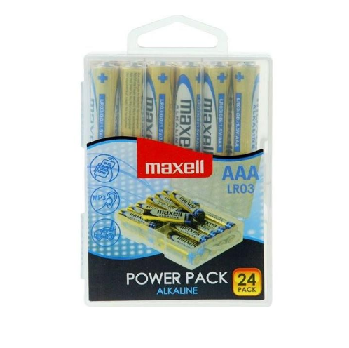 Алкални батерии MAXELL LR03 1,5V AAA 24 бр. блистер PVC case артикул ML-BA-LR03-24PK Алкални батерии MAXELL LR03 1,5V AAA 24 бр. блистер PVC case артикул ML-BA-LR03-24PK