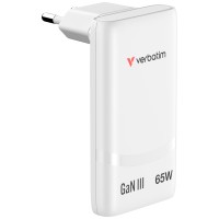 Verbatim Fold 'n' Go GaN Charger 65W зарядно устройство бял Verbatim Fold 'n' Go GaN Charger 65W зарядно устройство бял
