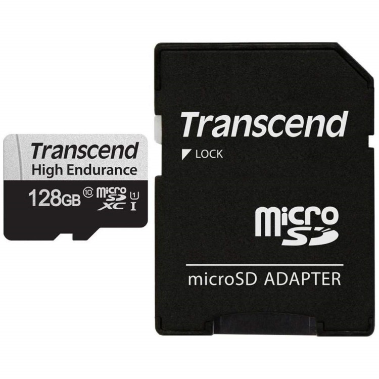 Transcend 128GB microSD карта памет + адаптер артикул TS128GUSD350V