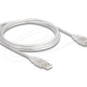 Delock USB  към USB кабел 1.5 метра бял артикул DELOCK-83888