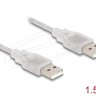 Delock USB  към USB кабел 1.5 метра бял артикул DELOCK-83888