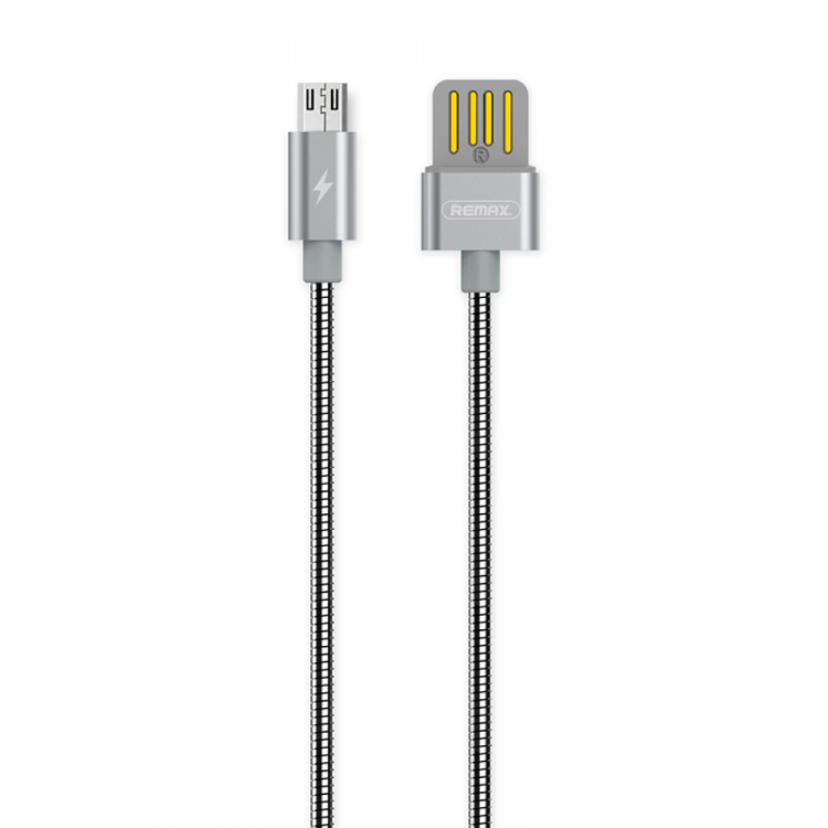 USB към micro USB кабел Remax Silver Serpent RC-080m 1 метър артикул 14921 USB към micro USB кабел Remax Silver Serpent RC-080m 1 метър артикул 14921