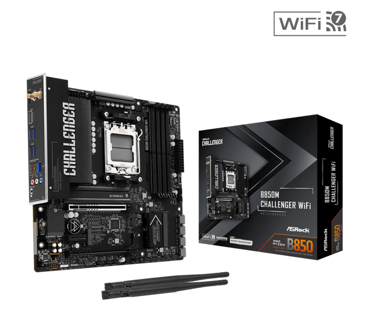 Asrock B850M Challenger WiFi mATX дънна платка артикул B850M CHALLENGER WIFI