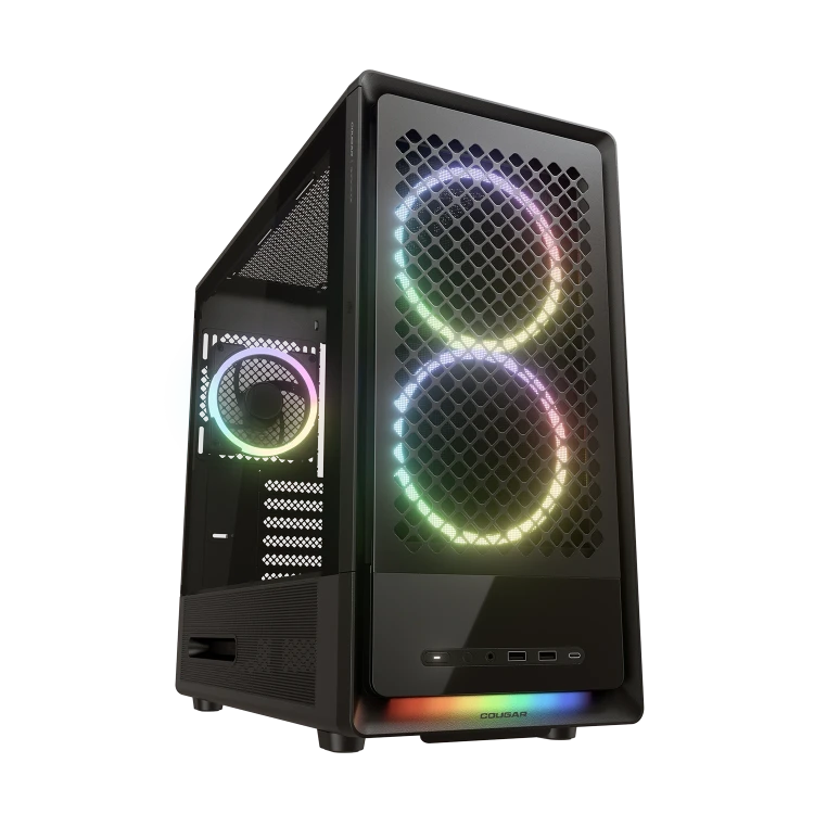 COUGAR Duoair RGB EATX кутия за компютър черен артикул CGR-27A80B-RGB