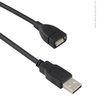Кабел USB F - USB M удължител, 5m, HQ - 18031