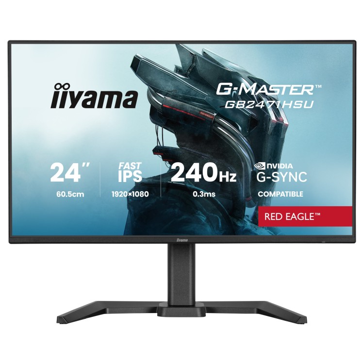 IIYAMA GB2471HSU-B1 23.8"FHD IPS 240Hz 0.3ms HDR 10 Pivot геймърски монитор артикул GB2471HSU-B1 IIYAMA GB2471HSU-B1 23.8"FHD IPS 240Hz 0.3ms HDR 10 Pivot геймърски монитор артикул GB2471HSU-B1