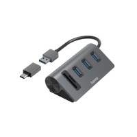 USB хъб Hama 5 порта сив