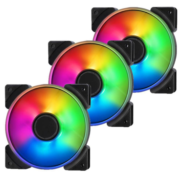 Fractal Design 120mm Prisma AL-12 RGB PWM вентилатор 3 броя артикул FD-FAN-PRI-AL12-PWM-3P