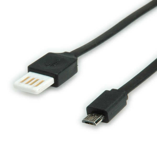 ROLINE USB 2.0 кабел, Type A M reversible - Micro B артикул 11.02.8316 ROLINE USB 2.0 кабел, Type A M reversible - Micro B артикул 11.02.8316