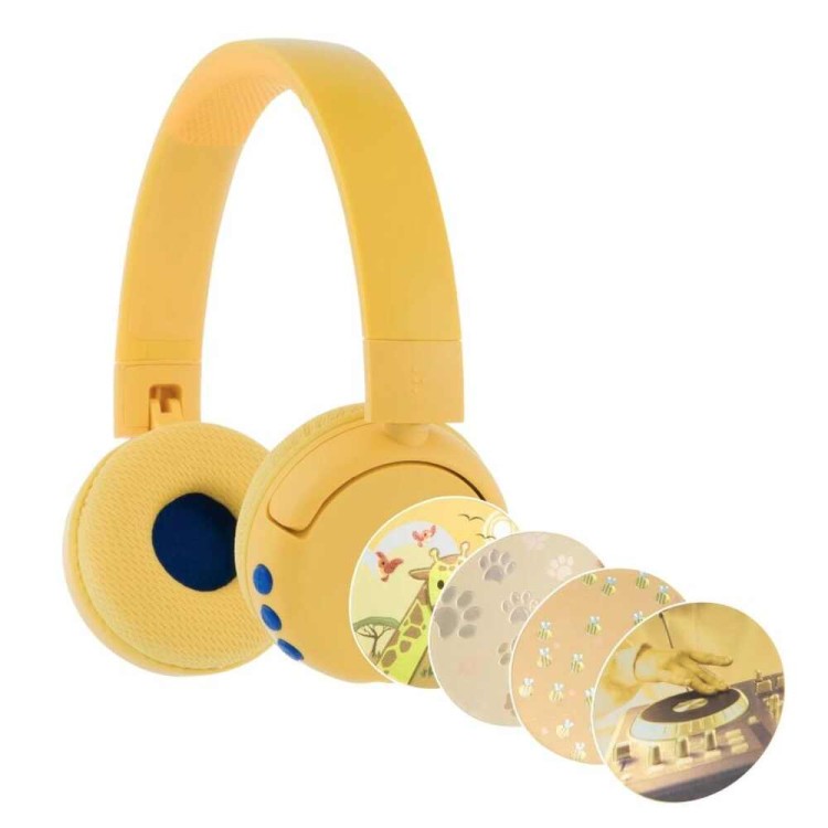 BuddyPhone Pop Fun детски слушалки жълт артикул BT-BP-POPFUN-YL