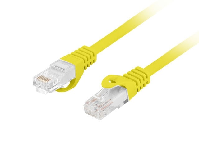 мрежови кабел U/UTP Patch кабел Cat.6А 0.25 метра жълт артикул PCU6-10CU-0025-Y