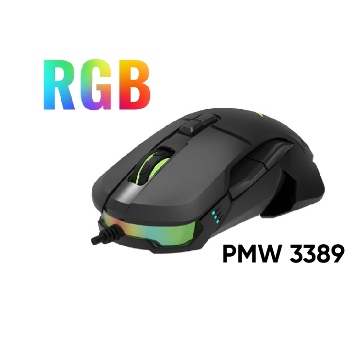 Delux M629BU PMW3389 геймърска мишка артикул M629BU-PMW3389