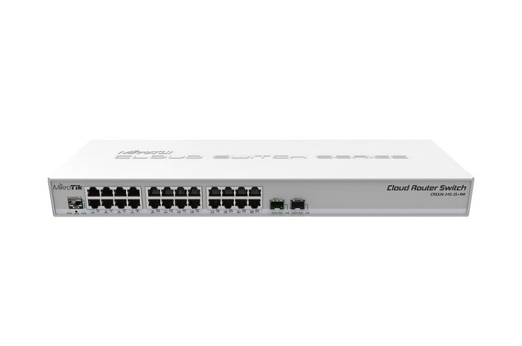 Mikrotik CRS326-24G-2S+RM Cloud Core Рутер суич бял артикул CRS326-24G-2S+RM
